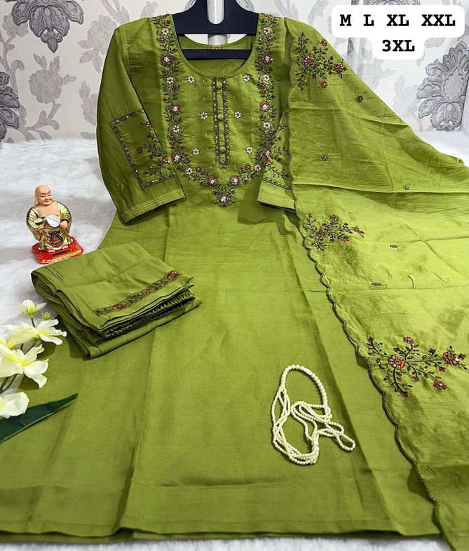 HR Pure Muslin Kurti With Bottom Dupatta Wholesale Price In Surat